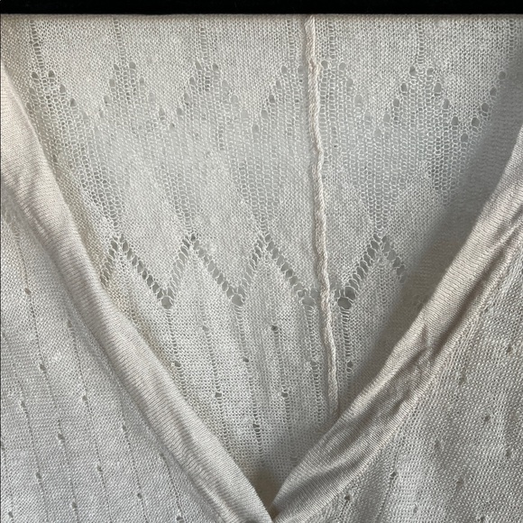 LOFT Light Cream Knit Cardigan - Picture 7 of 14